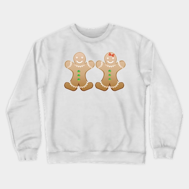 Smiling Gingerbread Cookies Crewneck Sweatshirt by AnnArtshock